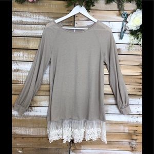 Red Lolly | Lace Trimmed Tunic